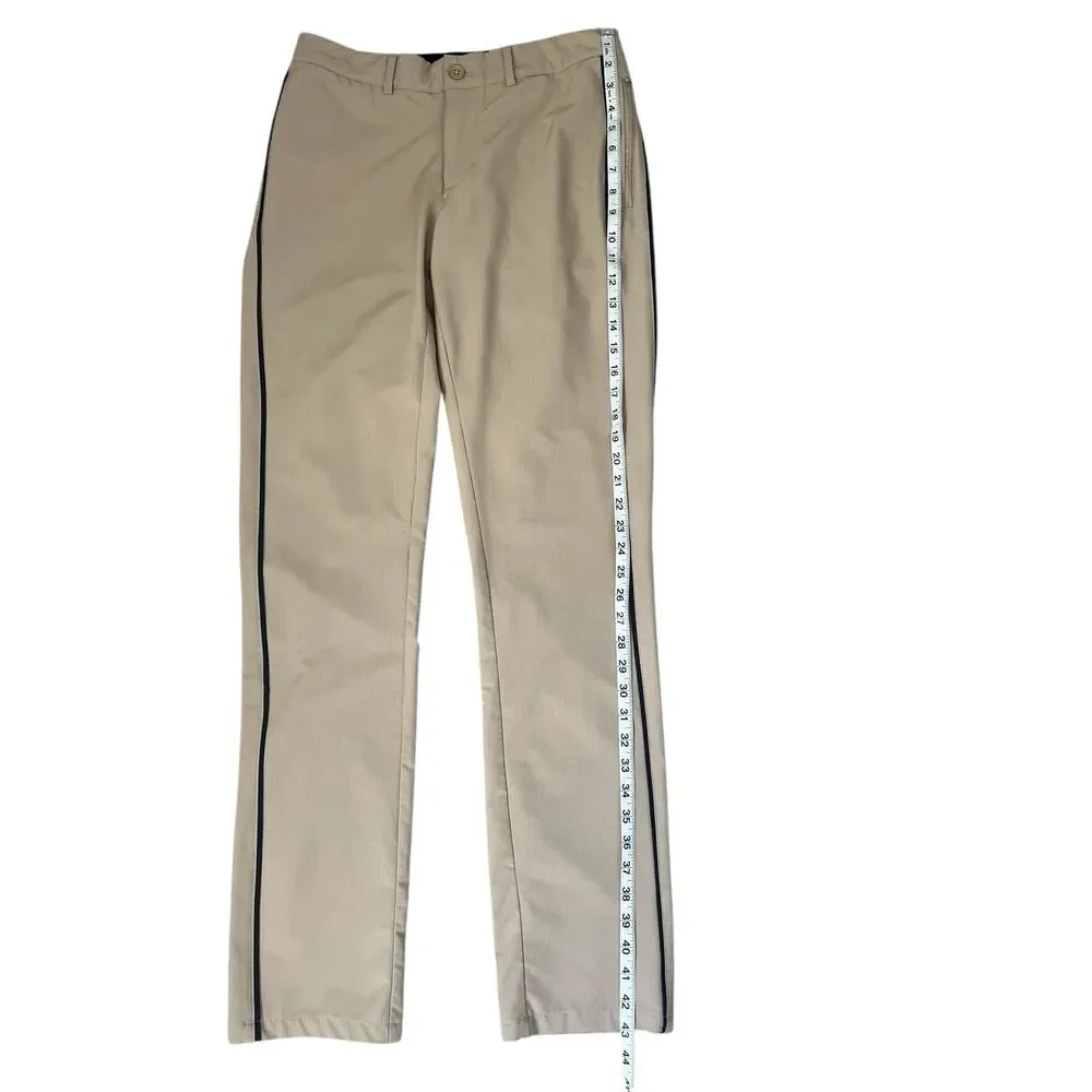 Monoprix Sport Golf Pants Stretch Performance Pockets Zip Preppy France Size 38